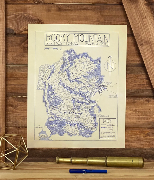 Cryptocartography- Rocky Mountain National Park Postcard