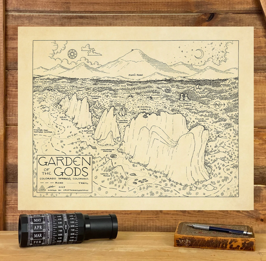 Cryptocartography- Garden of the Gods Postcard