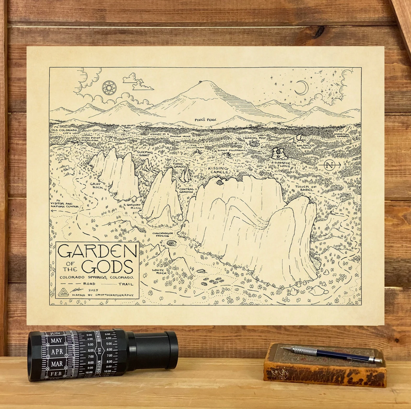 Cryptocartography- Garden of the Gods 11"x14" Art Print