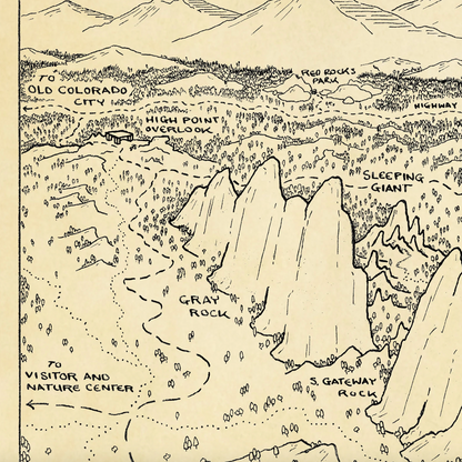 Cryptocartography- Garden of the Gods 11"x14" Art Print