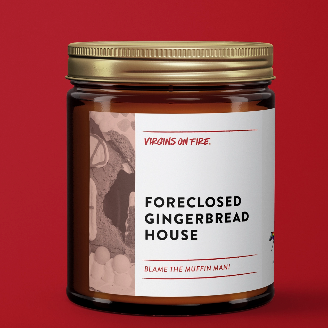 Virgins on Fire Candle Company- Foreclosed Gingerbread House Candle