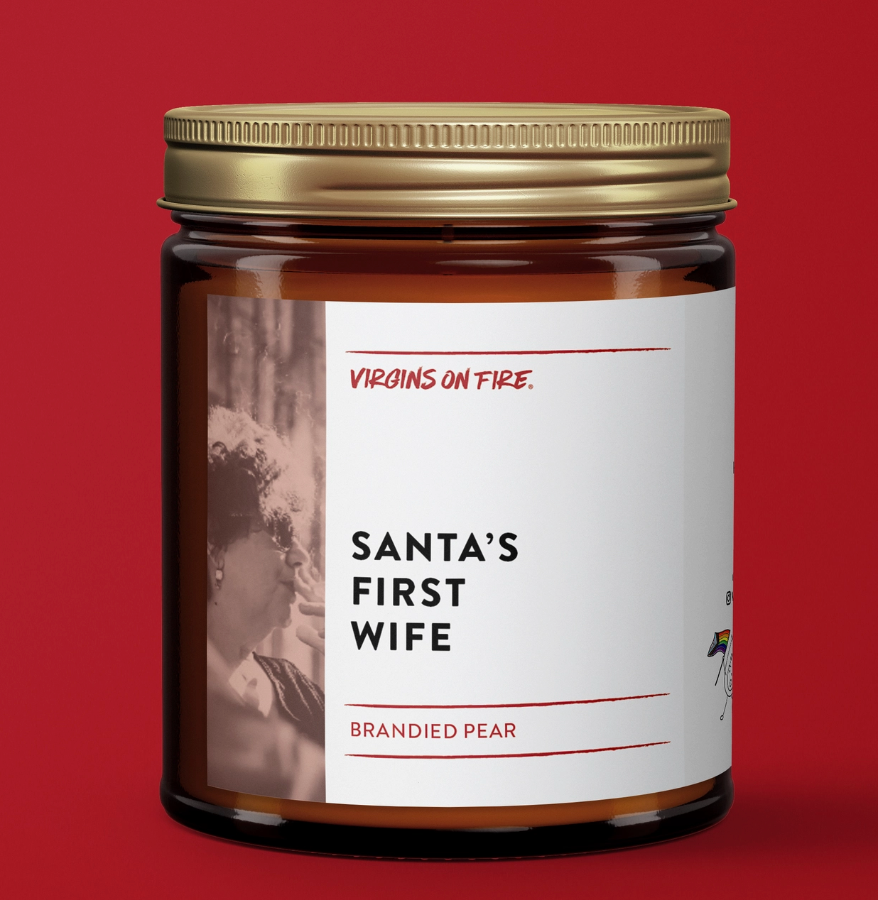 Virgins on Fire Candle Company- Santa's First Wife Candle