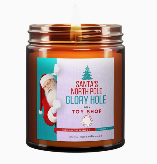 Virgins on Fire Candle Company- Santa's North Pole Glory Hole Candle