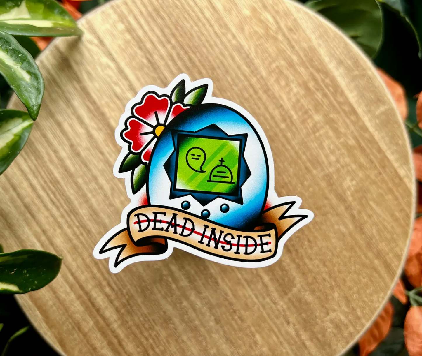 Mourning Breath Shoppe- Dead Inside Tamagotchi Sticker