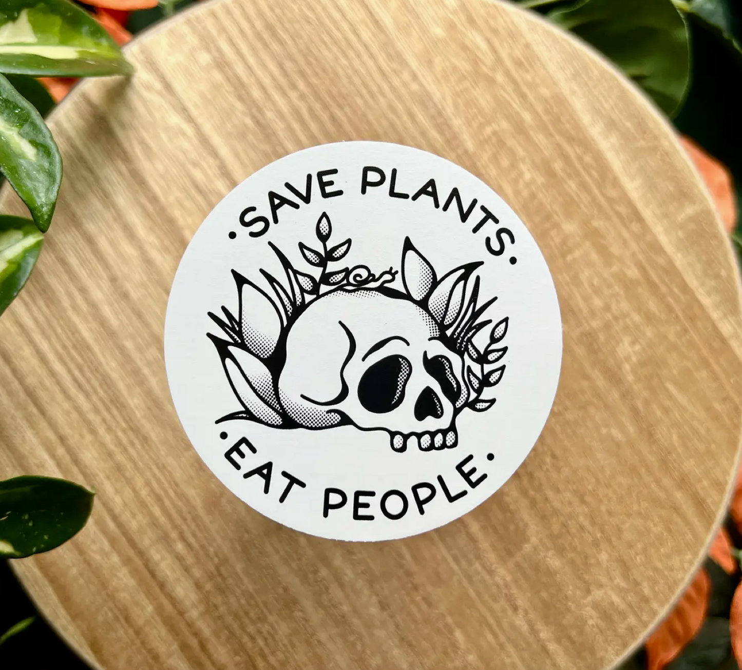 Mourning Breath Shoppe- Save Plants Eat People Sticker