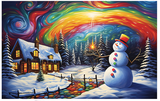 SunsOut-  550 pc Colorful Christmas