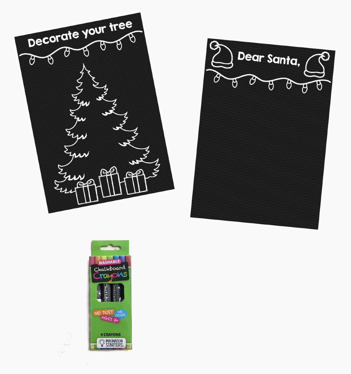 Imagination Starters- Chalkboard Minimat Christmas Coloring Kit