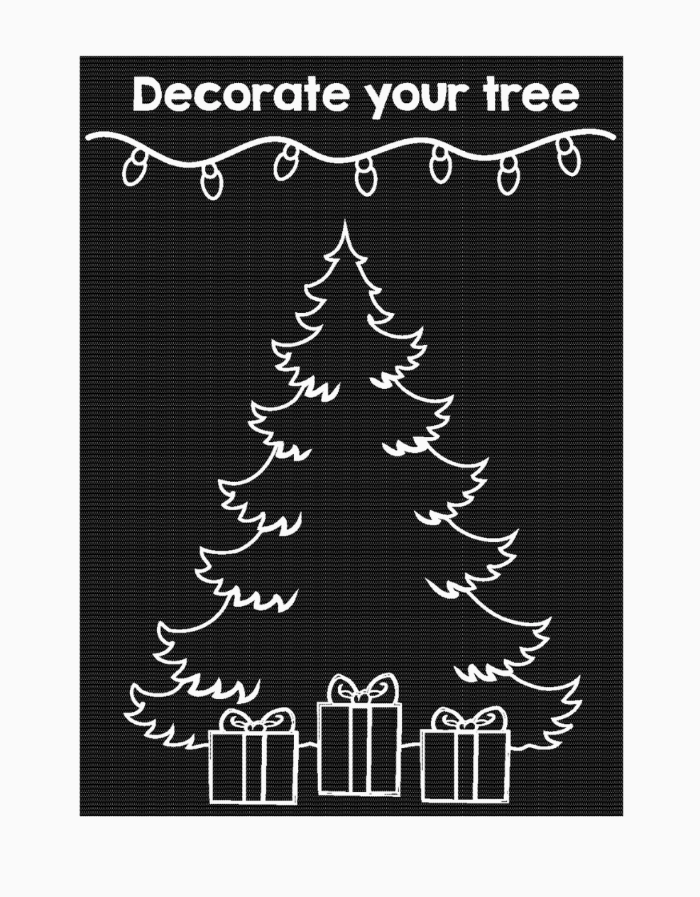 Imagination Starters- Chalkboard Minimat Christmas Coloring Kit