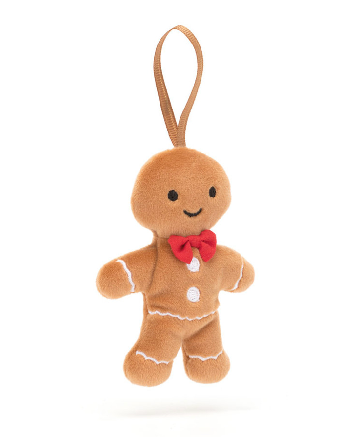 Jellycat Inc.- Festive Folly Gingerbread Fred Ornament