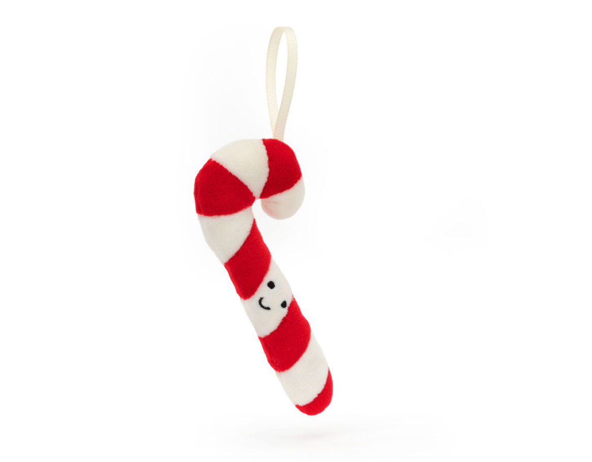 Jellycat Inc.- Festive Folly Candy Cane Ornament