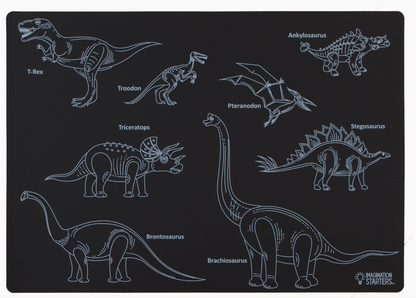 Imagination Starters- Reusable Coloring Placemats: Dinosaurs