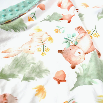 Honey Lemonade- Minky Baby and Toddler Blanket- Forest Friends