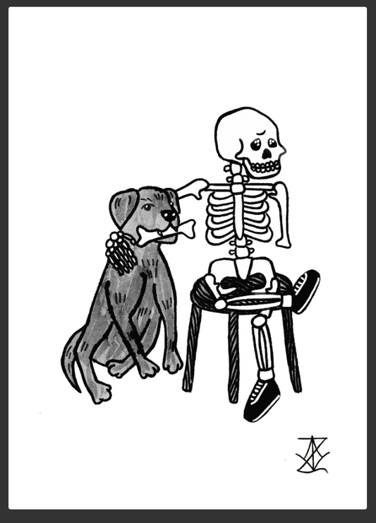 VanZayton Arts- Give 'em a Bone 5x7 Print