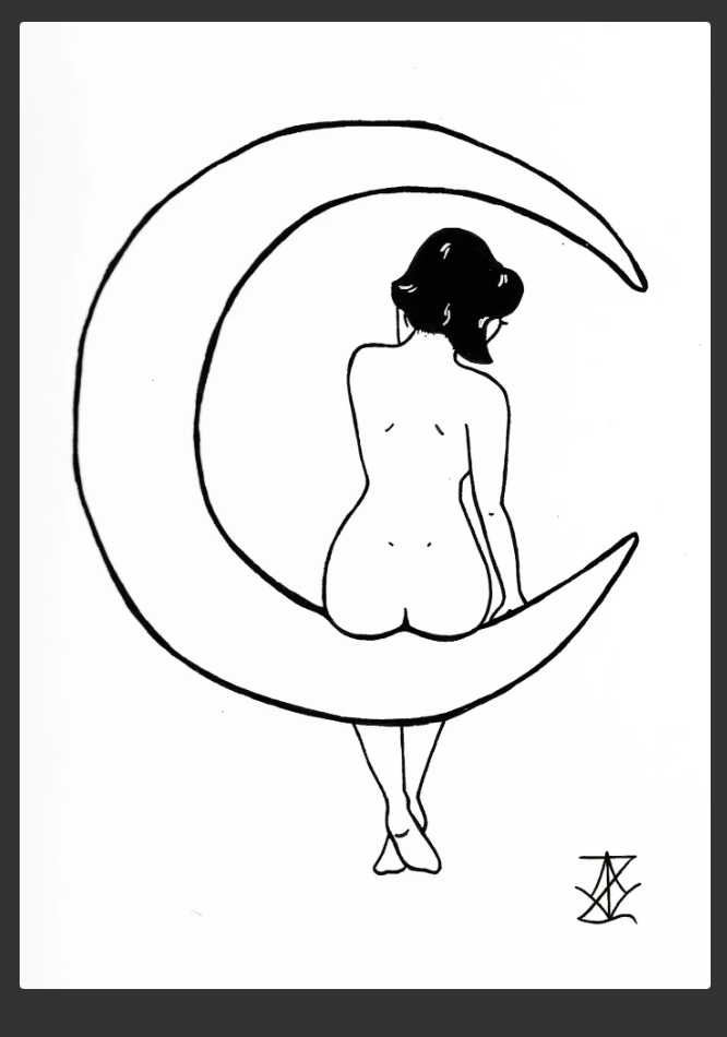 VanZayton Arts- Moonbabe 5x7 Print