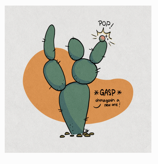 Doodled By Carrie- Art Prints- Poppin' Cactus