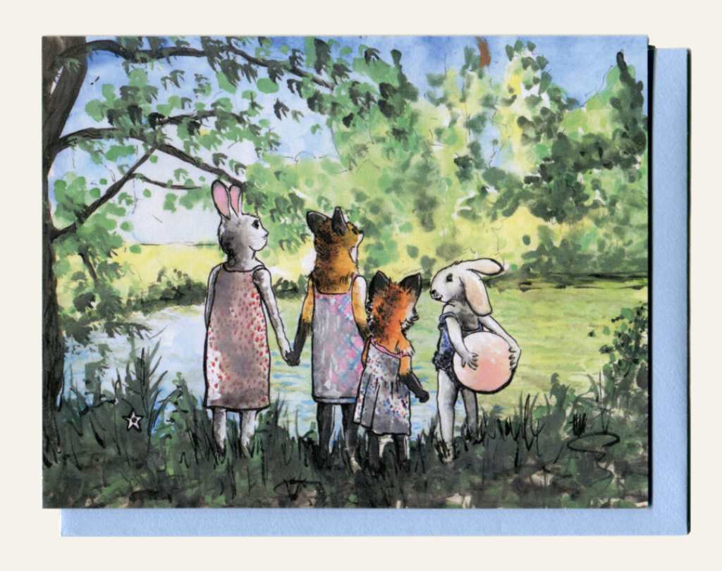 Darling Illustrations-We Get By With A Little Help Card