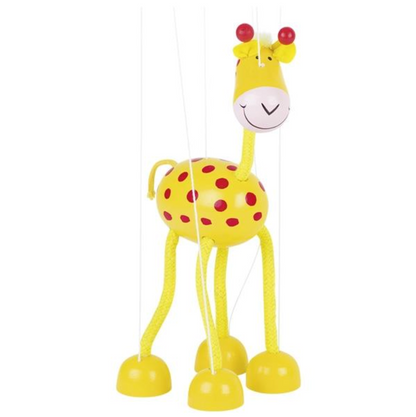 Goki- Wooden Giraffe Marionette Puppet