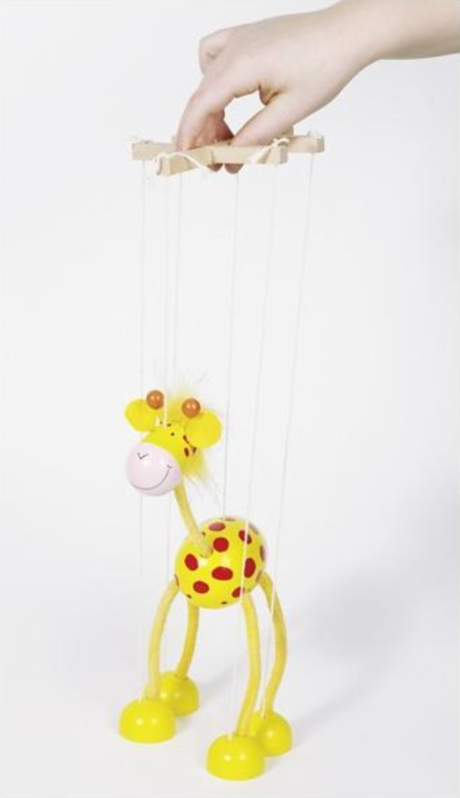 Goki- Wooden Giraffe Marionette Puppet