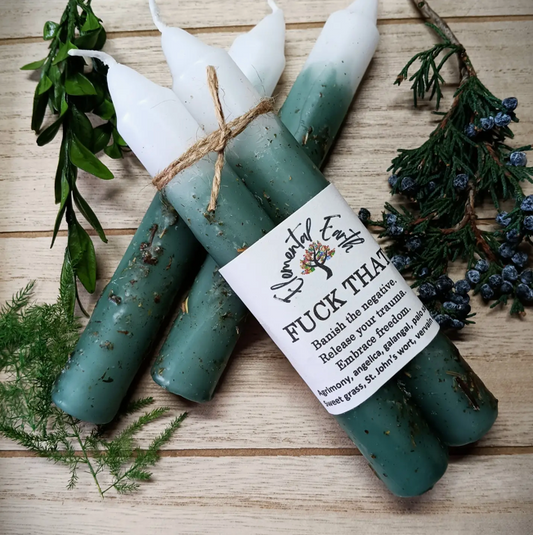 Elemental Earth Shop Intention Candles- Fuck That