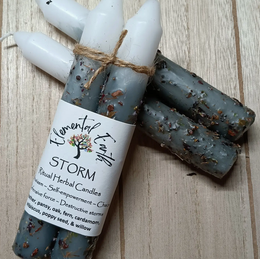 Elemental Earth Shop Intention Candles- Storm