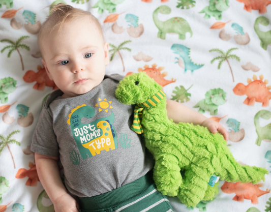 Honey Lemonade- Minky Baby and Toddler Blanket- Dinosaurs