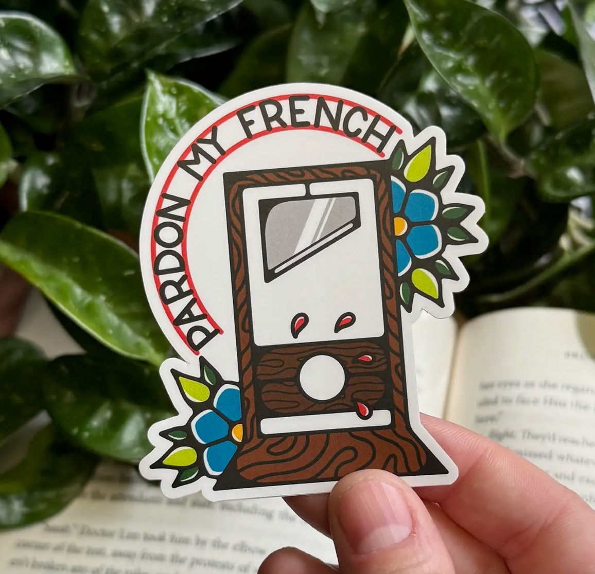 Mourning Breath Shoppe- Pardon My French Sticker