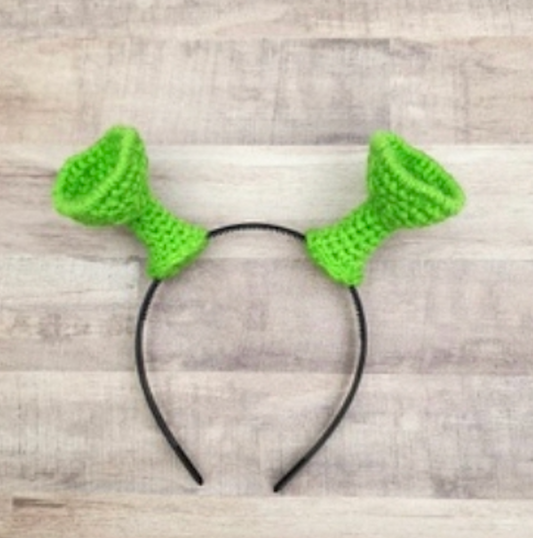 The Salty Stitchery- Wearable Shrek Ears Halloween Headbands