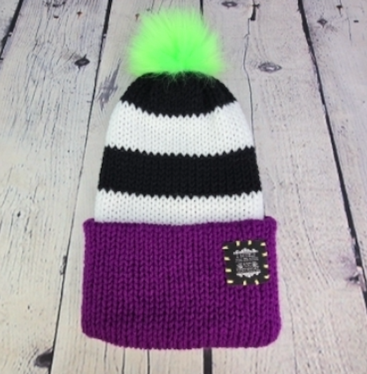 The Salty Stitchery- The Beetle Juice Beanie