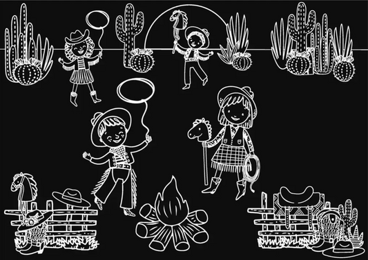 Imagination Starters- Reusable Coloring Placemats: Cowboy Campfire