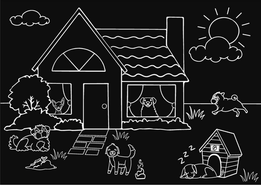 Imagination Starters- Reusable Coloring Placemats: Dogs