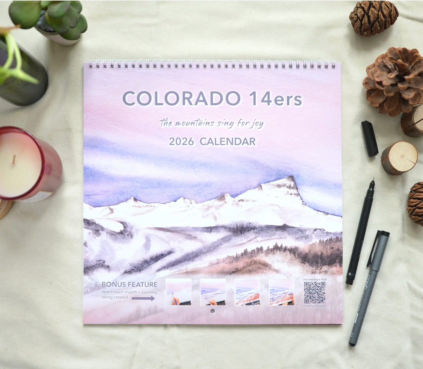 Ivywild Studio- 2026 14ers Wall Calendar