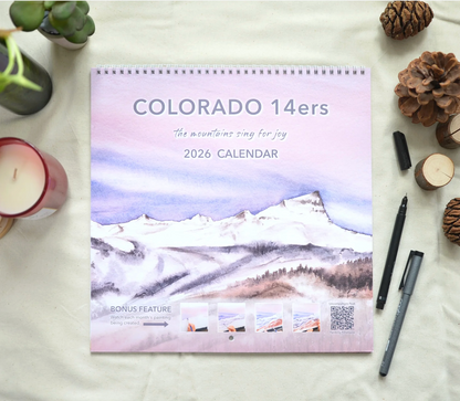 Ivywild Studio- 2026 14ers Wall Calendar