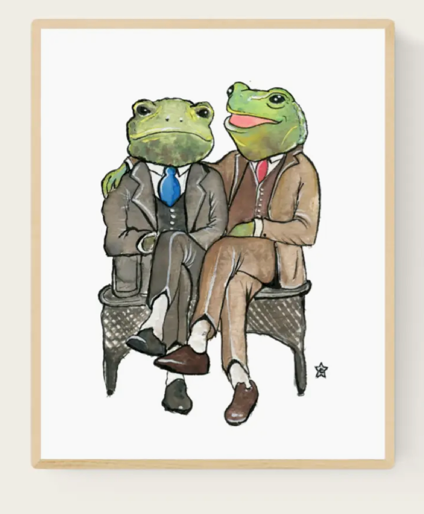 Darling Illustrations-You're Ribbiting Frogs 8x10 Print