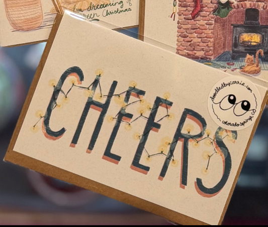 Doodled By Carrie- Cheers Card