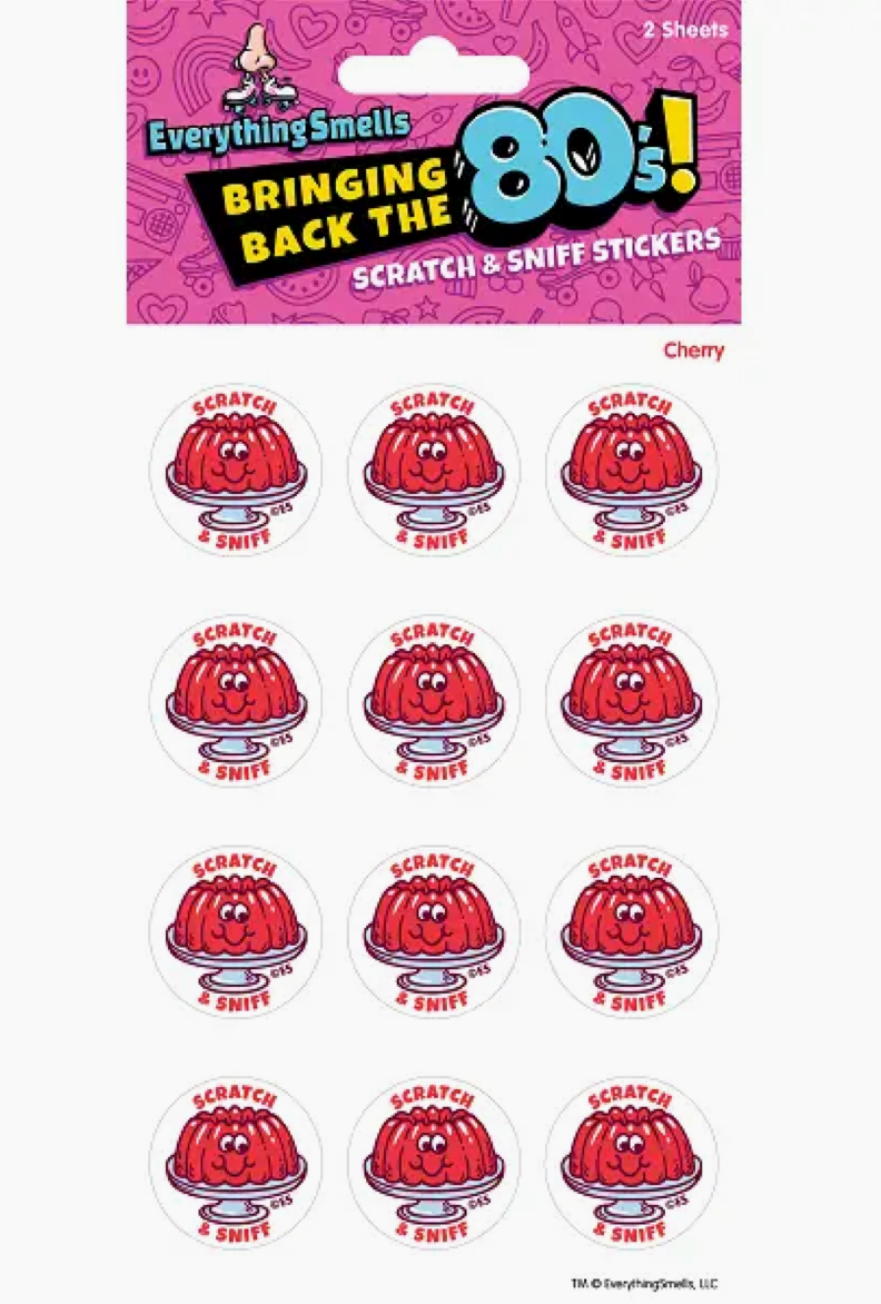 Everything Smells- Scratch & Sniff Sticker Sheets- Cherry Jiggle