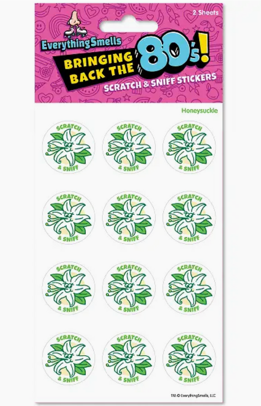 Everything Smells- Scratch & Sniff Sticker Sheets- Honey Suckle