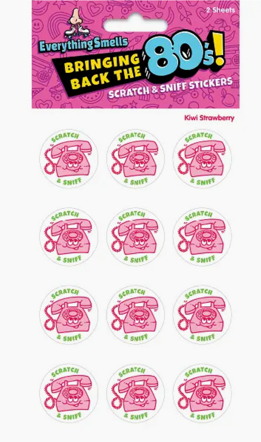 Everything Smells- Scratch & Sniff Sticker Sheets- Kiwi Strawberry Telephone
