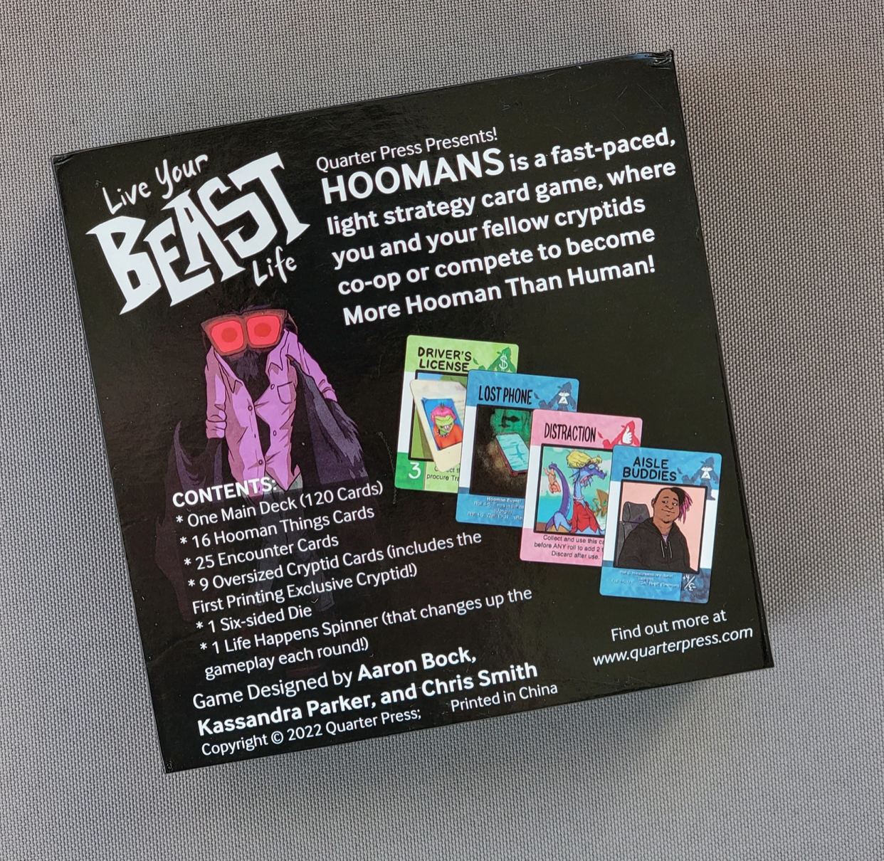 Quarter Press- Hoomans Table Top Card Game