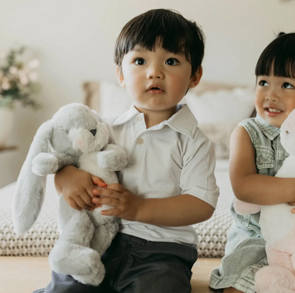 Bunnies by the Bay- Little Nibble 12" Bunny- Grey