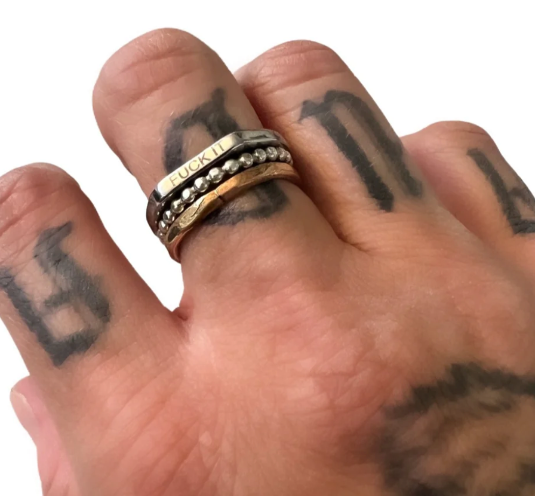 Lux + Luca Jewelry Co. Fuck It Signet Ring