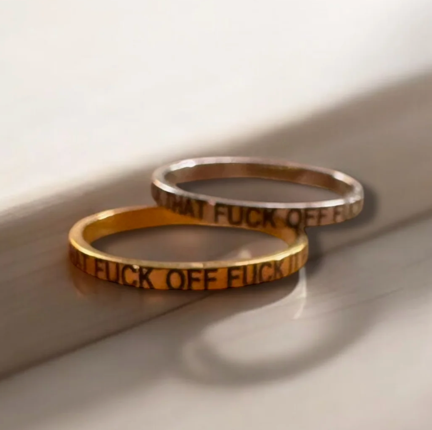 Lux + Luca Jewelry Co. All the Fucks Skinny Ring