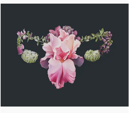 Trisha Thompson Adams- Art Prints- Pink Floral Uterus