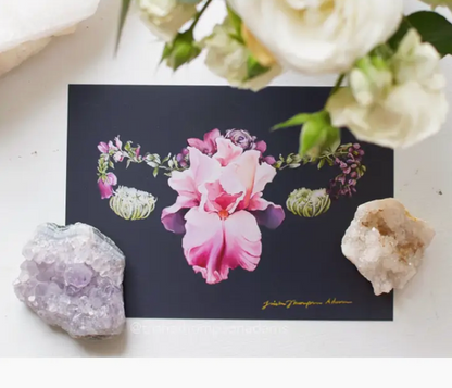 Trisha Thompson Adams- Art Prints- Pink Floral Uterus