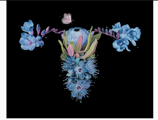 Trisha Thompson Adams- Art Prints- Lunar Womb Floral Uterus