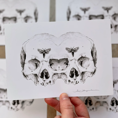 Trisha Thompson Adams- Art Prints- Siamese Skulls