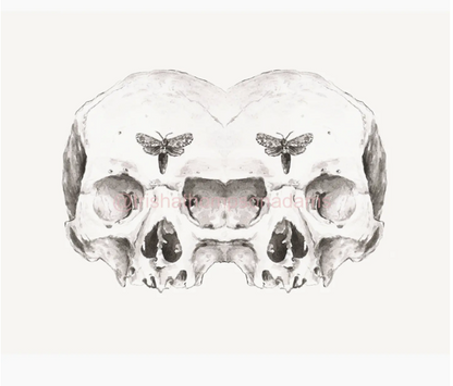 Trisha Thompson Adams- Art Prints- Siamese Skulls