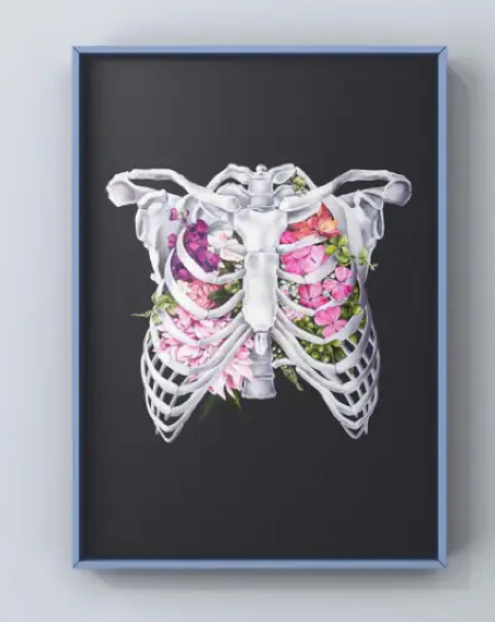 Trisha Thompson Adams- Art Prints- Floral Ribcage