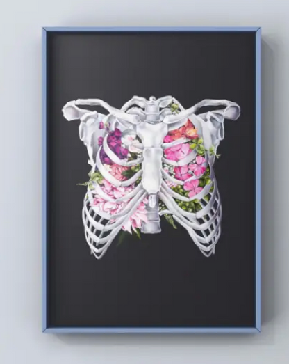 Trisha Thompson Adams- Art Prints- Floral Ribcage