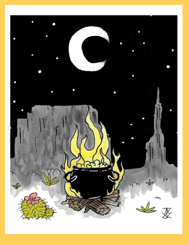 VanZayton Arts- Western Witch 11x14 Print