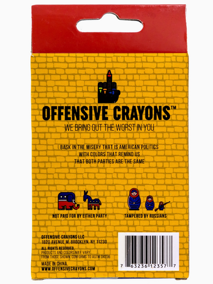MilkToast- Political Offensive Crayons: "Red, White, and F*Ck You"